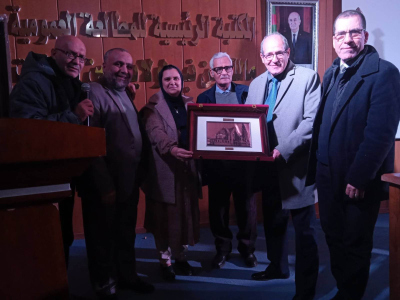Cérémonie d'hommage rendue à l'historien et écrivain Karim Ould Nebia lors de la rencontre littéraire à la Bibliothèque Principale de Lecture Publique (BPLP) de Aïn Témouchent